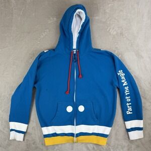 Disney Employee Exclusive Hoodie Mens M Zip Donald Duck Part Of The Magic READ